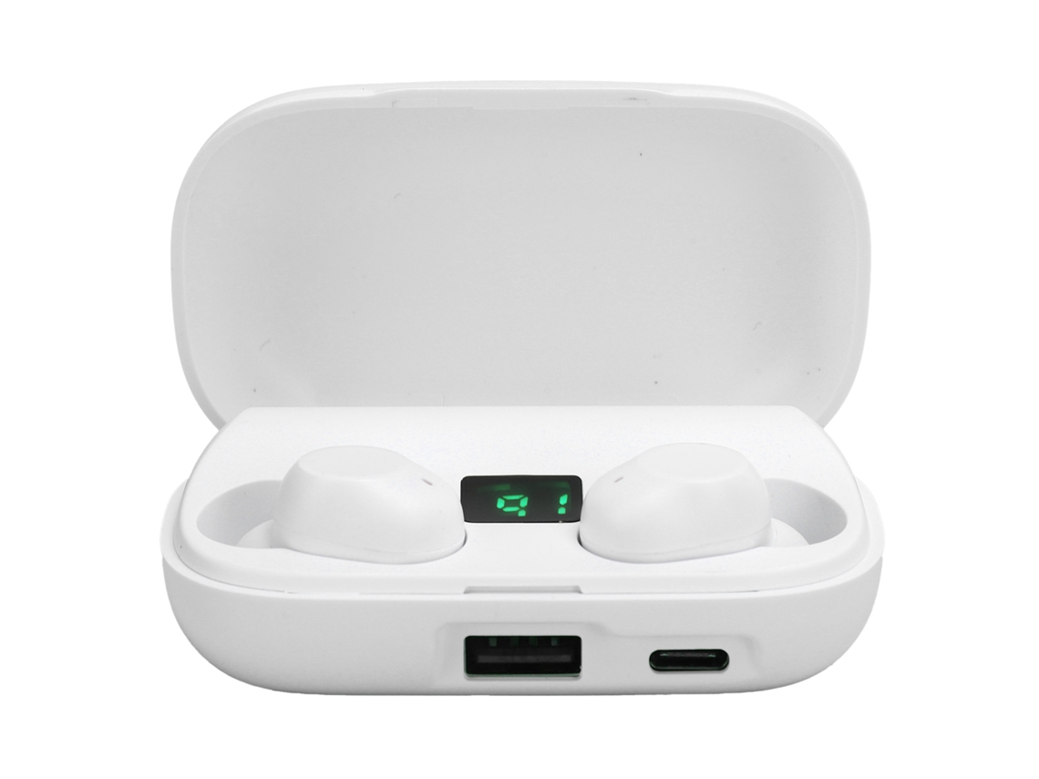 Fone De Ouvido Tws Bluetooth Estéreo Binaural Hifi Para Música E Esportes Branco Cv-10