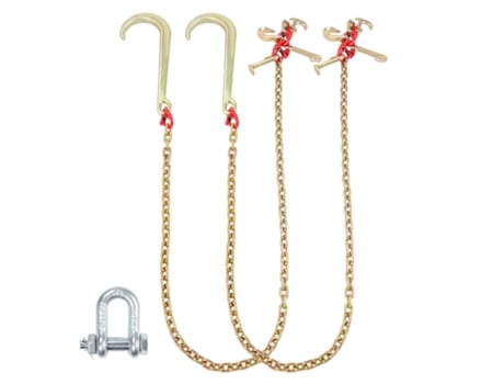 2 Unidades De Corrente Para Reboque Gancho J Succebuy Longa G80 8 Mm X 180 Cm Gancho Rtj