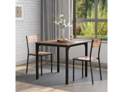 Conjunto De Jantar Com 2 Cadeiras, Ideal Para Varanda, Sala De Jantar E Sala De Estar, Estilo Vintage Marrom. Descrição
