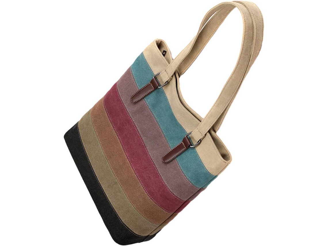 Bolsa Tote Feminina De Lona, Bolsa Tote Grande E Versátil De Lona, Estilo