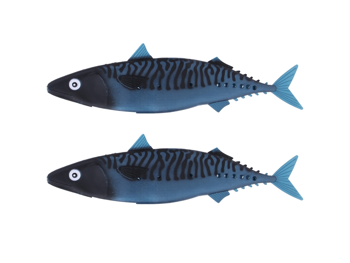 Silicone Lure Soft Simulation Empty Belly Mackerel Rubber Coat (2 Pcs 29cm/67g Dark Blue)