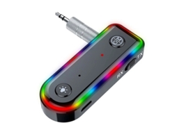 Adaptador Bluetooth para carro ZRUXE Q3 2 em 1 receptor/transmissor RGB Bluetooth 5.3, interface 3.5mm/usb, luz ambiente led | ZRUXE