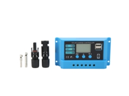 Controlador de Carga Solar YURU 12v 24v 20a com Display Lcd e Usb