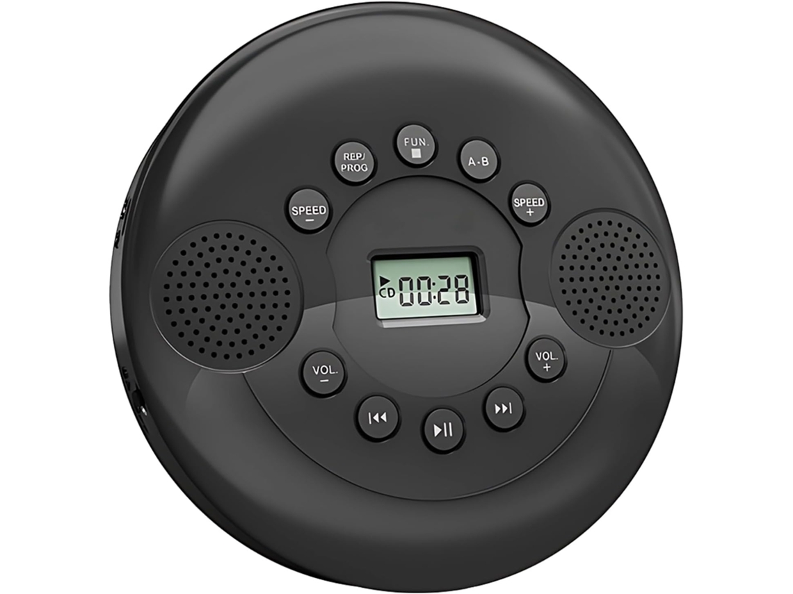 Leitor Cd Portátil Com Conectividade Sem Fio E Usb, Estéreo, Compátivel Com Mp3, Cd-r E Cd-rw, Bateria Interna