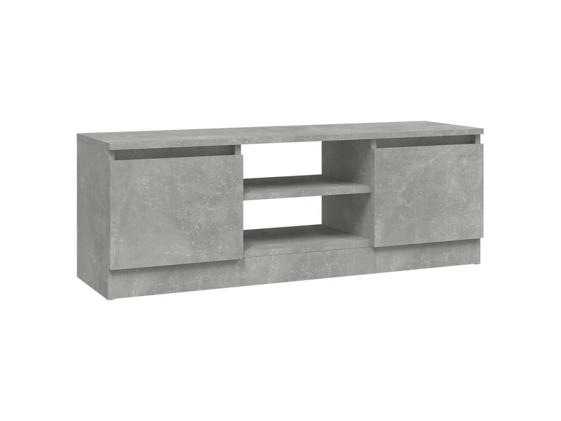 Tv Cabinet With Door, Tv Cabinets With Doors Vidaxl Cinzeto Madeira Processada (n/a)