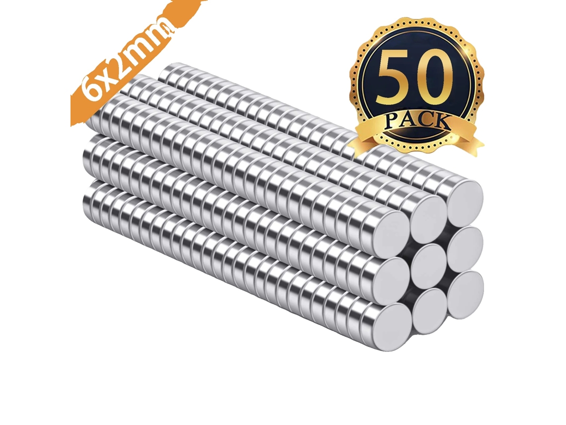 Ímãs, Disco Forte, Versátil Para Artesanato E Educação, 50pcs, 6x2mm-a