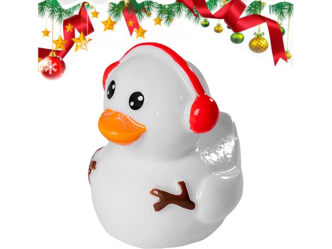 Patinhos Miniatura Natal Resina Decoração Enfeite Coleção Piscina Banheiro Mesa Bolo - Sala Aula GOKOCO