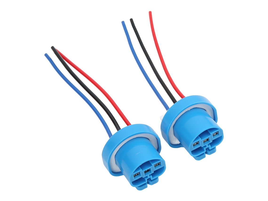 2pcs Soquete de Luz de Freio Fêmea Leve Compacto Prático Soquete de Luz com Pigtail 12v 10a para Carros Bicicletas Trailers Barcos