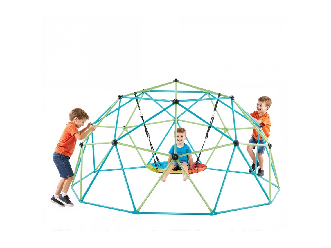 Conjunto de cúpula de escalada geométrica Vevor 3m com prancha de equilíbrio
