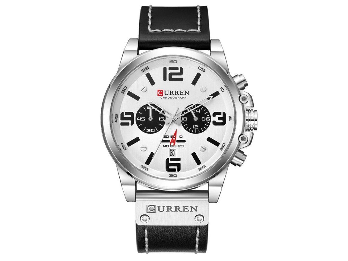 Relógio Masculino Multifuncional MDUG, com pulseira de couro, esportivo, moderno
