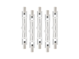 Rebe pacote de 5 Lâmpadas Halógenas Lineares R7s 118mm 300w 230v Reguláveis para Construção, Lar e Escritórios