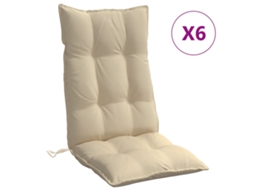Highback Chair Cushion, Highback Chair Cushions Vidaxl Bege Tecido (n/a)