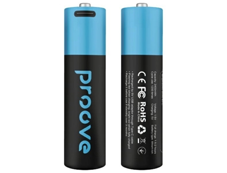 Pilhas Proove Aa 2400 Mah 2 Peças Para Alimentar Dispositivos Eletrônicos