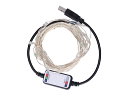 Rebe-luces De Cadena Usb Led Rgb Coloridas Impermeables Cable De Cobre Con Luz Musical 5m 50 Luces Decoración Navideña
