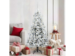 Vidaxl Árvore De Natal Articulada Artificial Branco 150 Cm Pe E Pvc