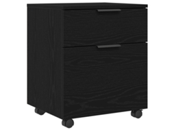 Conjunto 1 Armazenamento De Arquivos Vidaxl Preto Derivados De Madeira (45 X 38 X 54 Cm)