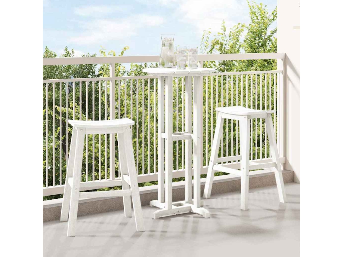 Vidaxl Banco De Bar 2 Unid. Branco 52 X 43 X 73,5 Cm Hdpe