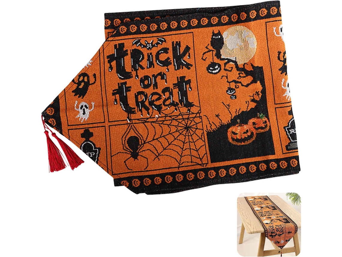 Caminho Mesa Halloween Decorativo