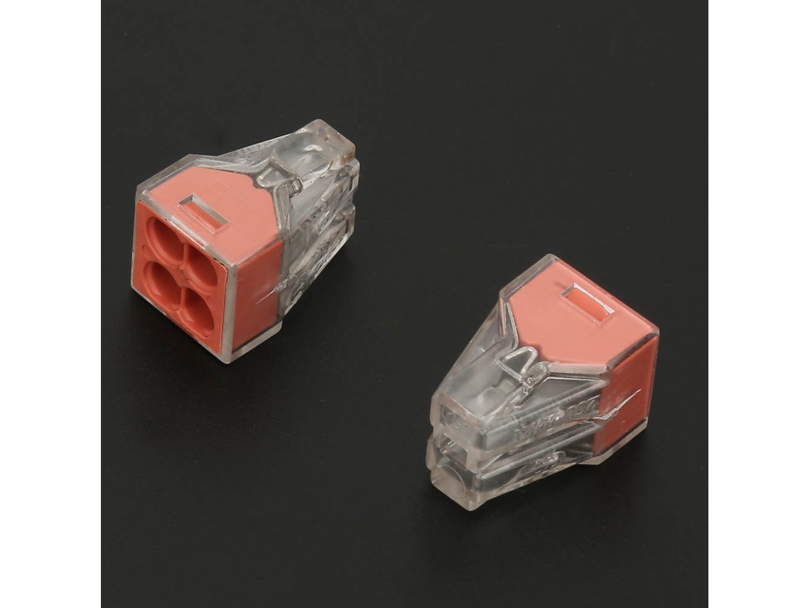 Laxiscreed Conector De Terminais De Encaixe Para Cabos, Bloco De 4 Pinos, Conjunto De 100 Unidades
