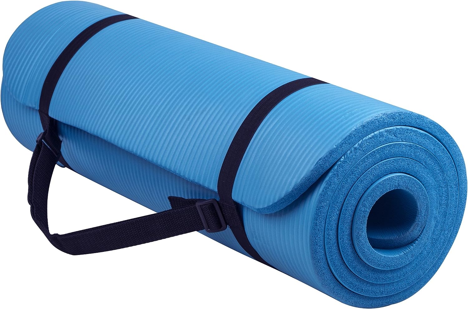 Tapete De Yoga Blue Balancefrom Goyoga All-Purpose 1/2-Inch Extra Thick  High Density Anti-Tear Exercise Yoga Mat Com Alça JEIIBRZUI