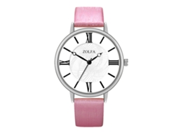 Relógio Feminino de Moda Pulseira de Couro Pu Diferentes Cores Rosa Quartz