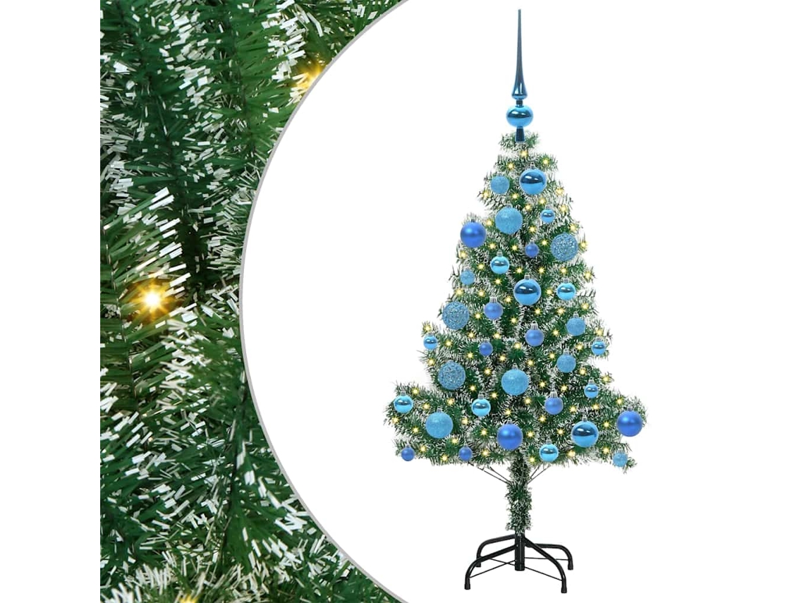 Árvore De Natal Artificial Com Neve Flocada Vidaxl Verde Polietileno (120 Cm)