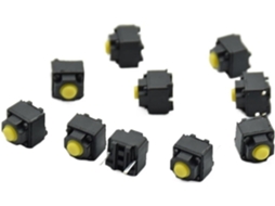 10 Botões De Silenciamento 6x 7, 3mm, Interruptor Silencioso Com Fio E Sem, Microinterruptor Amarelo