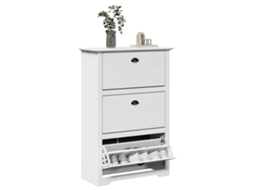 Vidaxl Sapateira Bodo 80x35x118 Cm Branco
