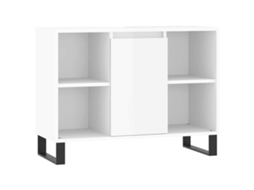 Armário Wc em Derivados de Madeira Branco Brilhante MAISON EXCLUSIVE (80x33x60 cm)
