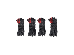 Conjunto de 4 Cordas Refletoras AQUAFORGE para Camping, Pretas