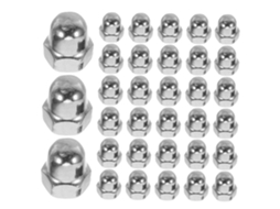 Conjunto De 60 Porcas Sextavadas Aço Inoxidável Com Cabeça Redonda,