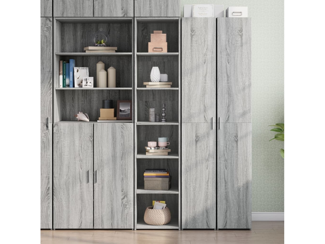 Vidaxl Armário Alto 40x41x185 Cm Derivados De Madeira Cinzento Sonoma