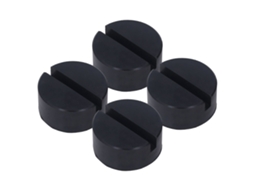 Conjunto de 4 peças de dispositivo de elevação de macaco de borracha com base ranhurada redonda, braçadeira de trilho de estrutura, protetor de soldagem