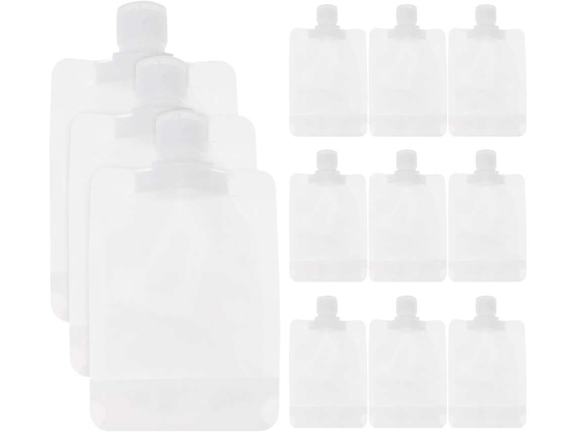 Conjunto De 12 Nécessaires De Viagem De Plástico Branco Para Shampoo