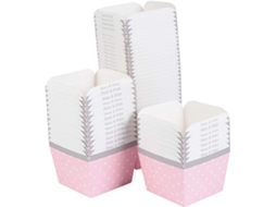 Conjunto De 100 Forminhas De Papel Para Muffins E Cupcakes, Formato Quadrado, Rosa, Para Assar E Apresentar Sobremesas Em Festas E Eventos