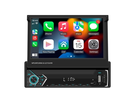 Rádio Auto Multimedia 1DIN 7'' BELSON BS-574W Carplay Touch Bluetooth (Outlet Caixa Aberta )