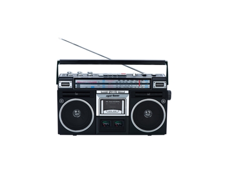 Rádio De Cassetes Queens Stereo Fm/am Bluetooth 5.0 20w Multifunções Preto Marlone