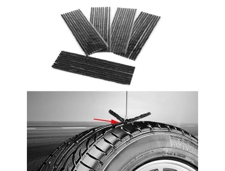 50 Peças Tira de Reparo de Pneu Sem Câmara de Ar Tiras de Vedação de Borracha Carro Motocicleta 200X3.5Mm Preto Hb018 FAFEICY
