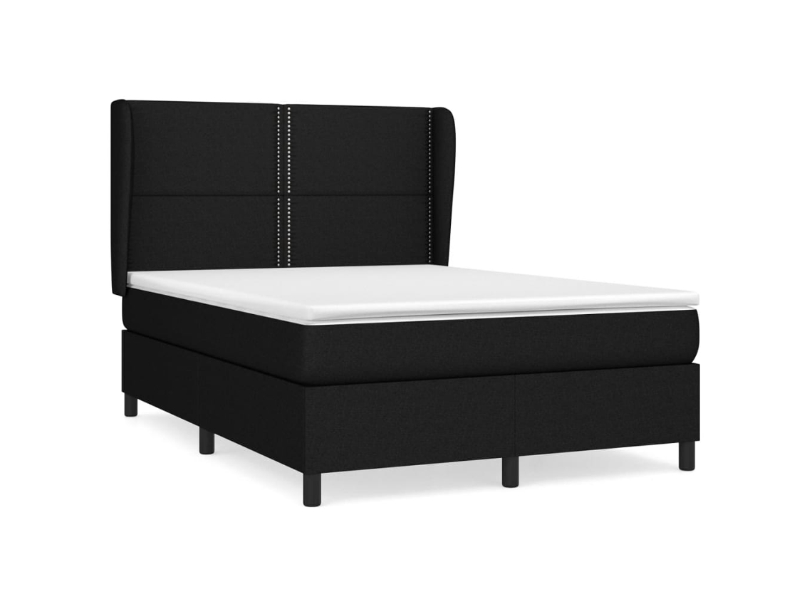 Box Spring Bed, Box Spring Beds Vidaxl Preto Tecido (140 X 190 Cm)