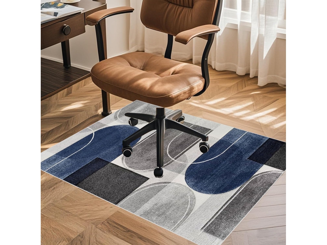 Tapete Cadeira Escritório Protetor 80 X 100 Cm Tecido Piso Madeira Parquet Laminado Cm,