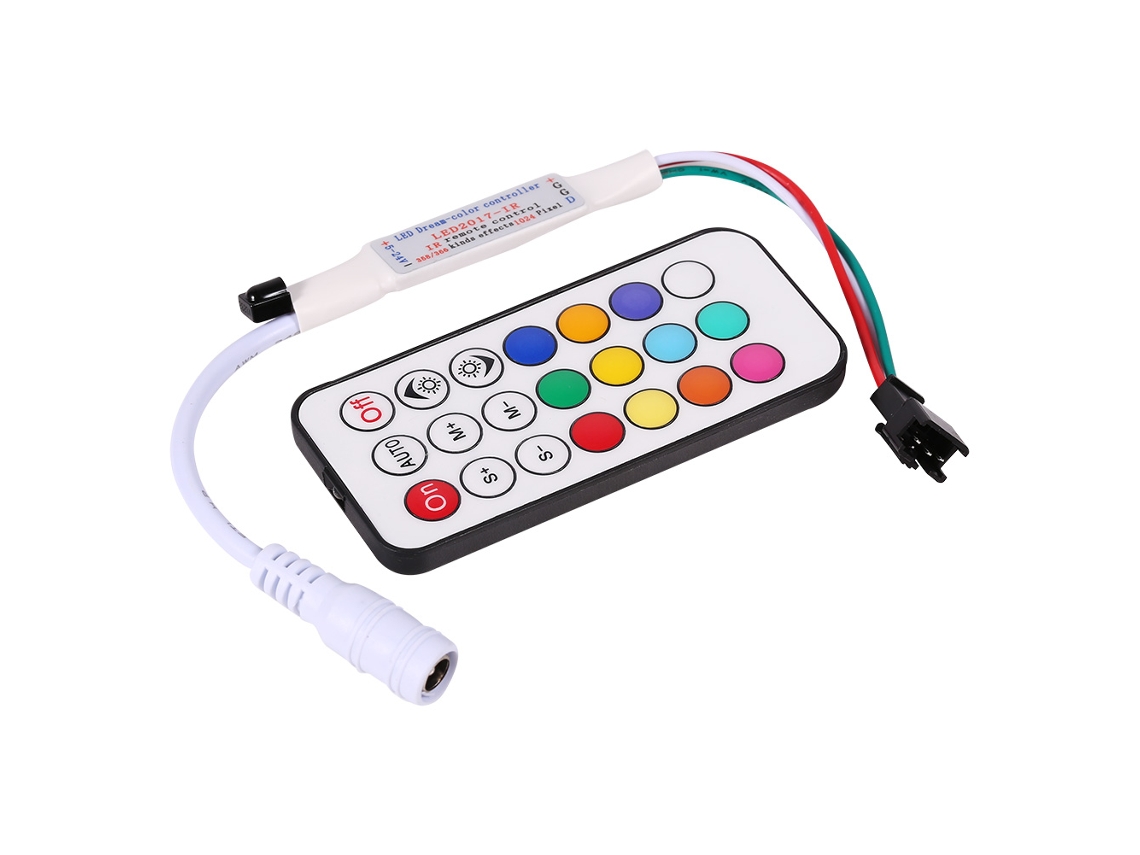 Laxiscreed Mini Controlador Remoto Sem Fio Ir 21 Teclas Com Controle Rgb Para 5v