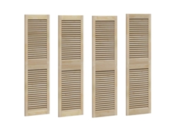 Conjunto 4 Porta De Armário Vidaxl Castanho Madeira De Pinho Maciça (140,5 X 2,1 X 39,5 Cm)