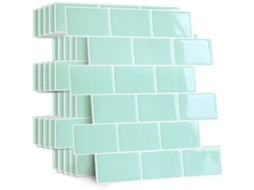 Azulejos Inovadores Removíveis E Adesivos, Efeito De Azulejo Real Semelhante A Cristal Para Cozinhas, Banheiros, Lavanderias, Trailers, Trailers, Azul