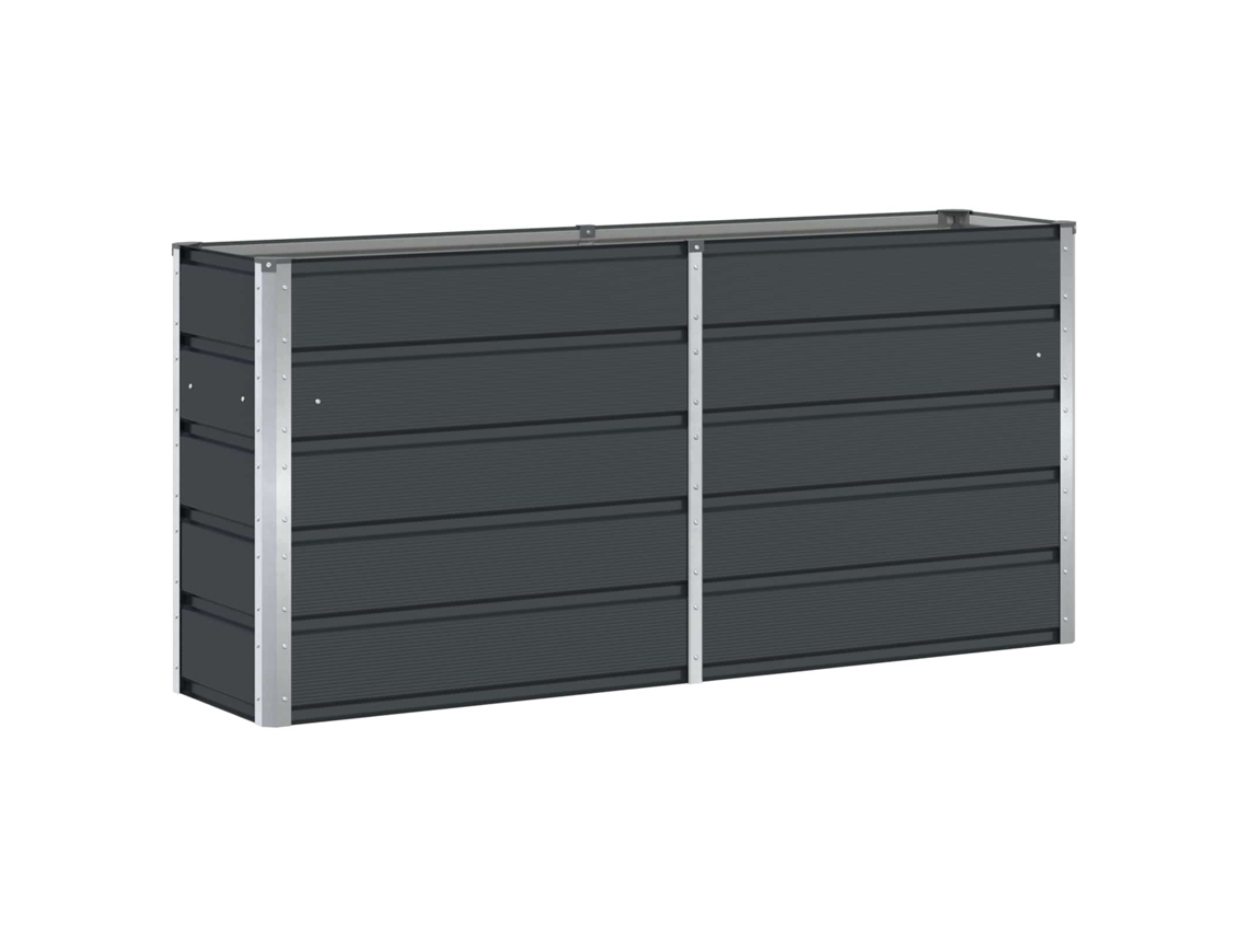 Conjunto 1 Floreira Vidaxl Antracite Aço (160 X 40 X 75 Cm)