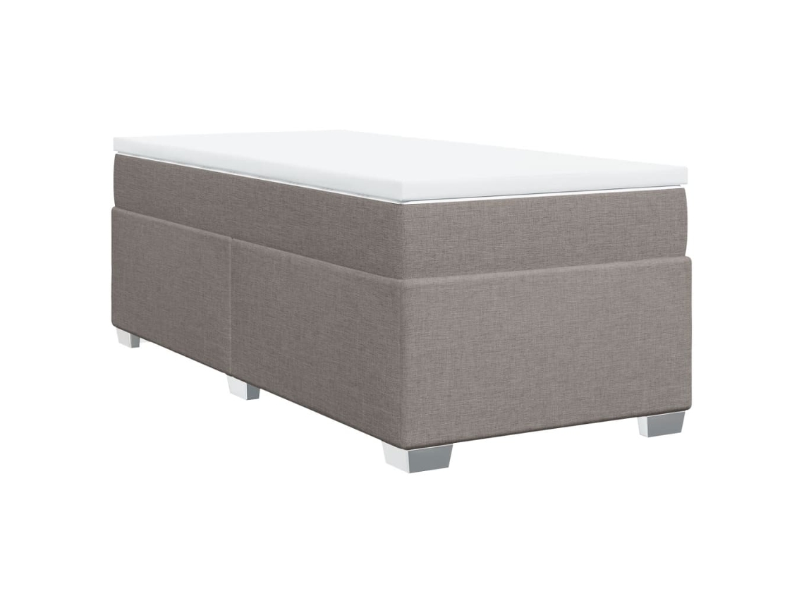 Cama com Molas e Colchão Tecido Cinza Acastanhado MAISON EXCLUSIVE (100x200 cm)