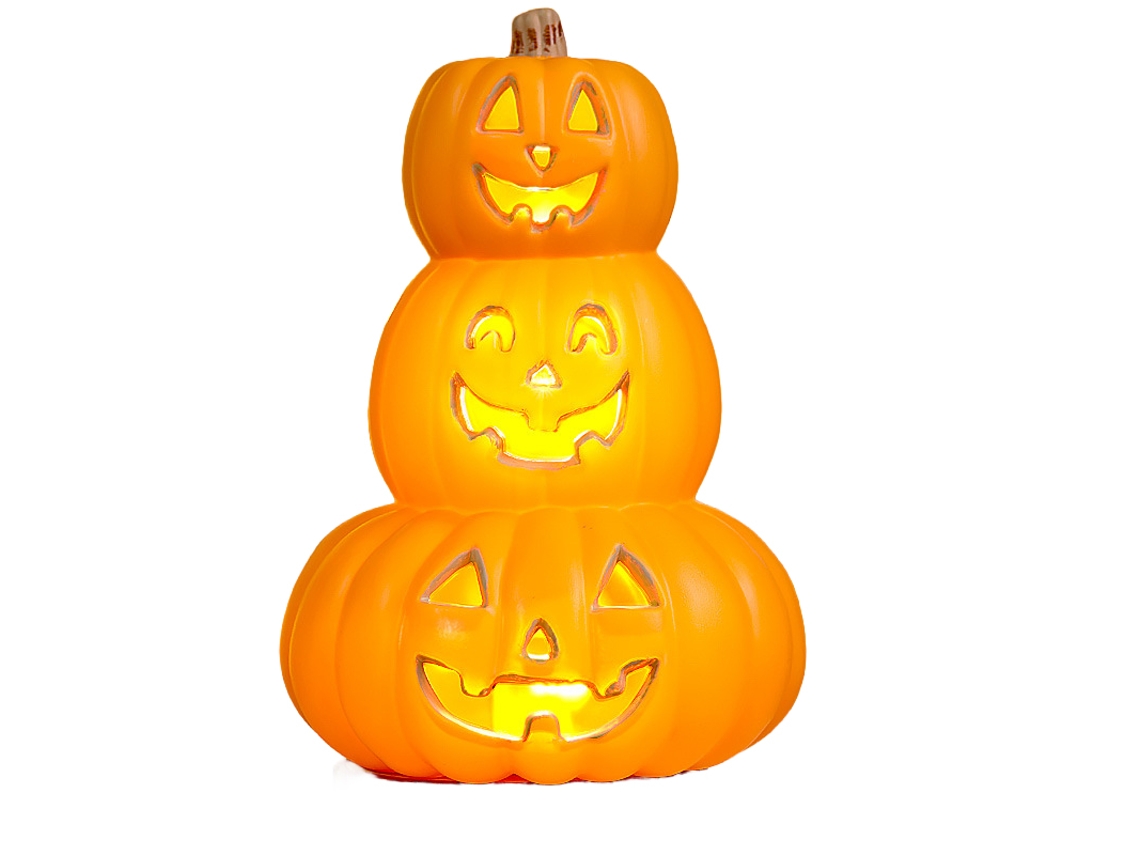 Laxiscreed - Abóbora De Halloween Com Iluminação, Decoração Para Jardim E Loja, Cenário Assustador, Grande E Iluminada