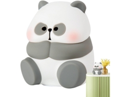 Luminária De Mesa Panda Silicone Recarregável Em Estilo Desenho