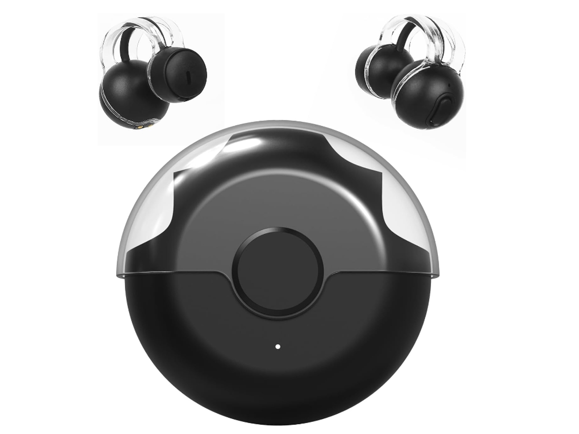 Fones Condução Óssea Sem Fio JIAPEI, microfone, esportivos, ultraleves, preto