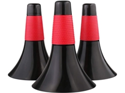 3 Pçs Cones Marcadores Barreira Esportes Fitness Futebol Basquete Velocidade Agilidade Grab Treinamento Vermelho*