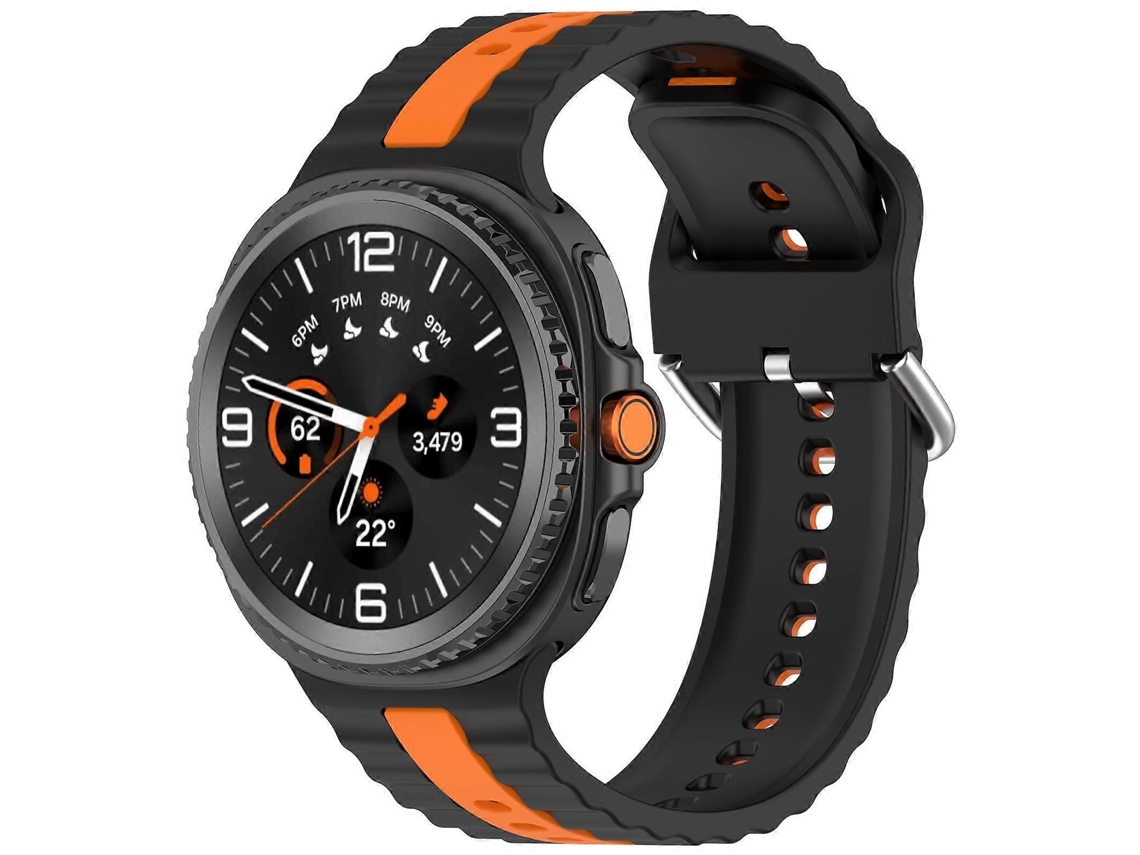 Pulseira Vertical De Silicone Bicolor Para Samsung Galaxy Watch 8 40mm / 44mm